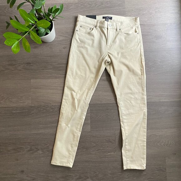 NWT Banana Republic Tan Cropped Mid-Rise Skinny Pants - Picture 1 of 13